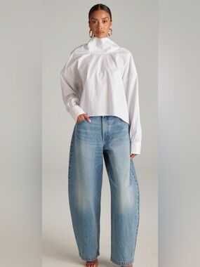 KBB by KAHLANA Women's 'The Hi-Low Blouse' White S NWT